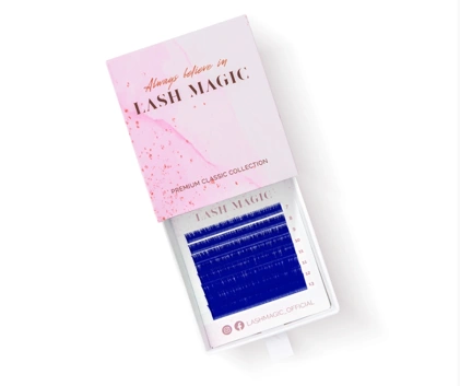 Lash Magic 8 soros színes "classic" műszempilla CC 0.07 Blue Mix 7-13mm főképe